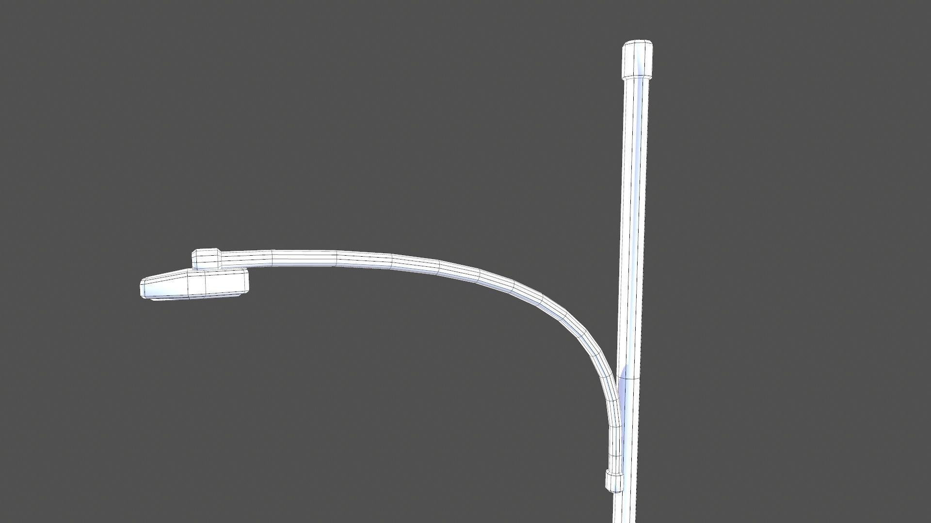 Street Light Low-poly 3D model_7