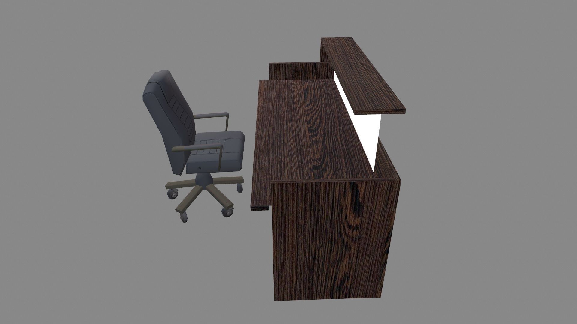 Reception Desk Low-poly 3D model_4