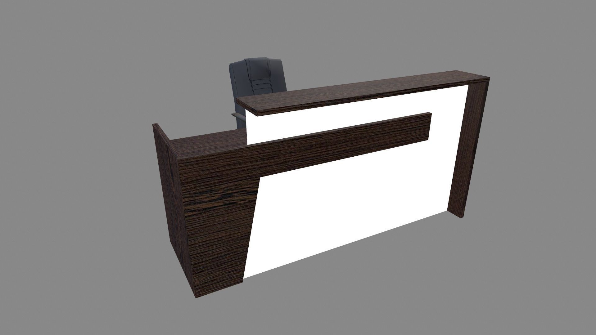 Reception Desk Low-poly 3D model_5