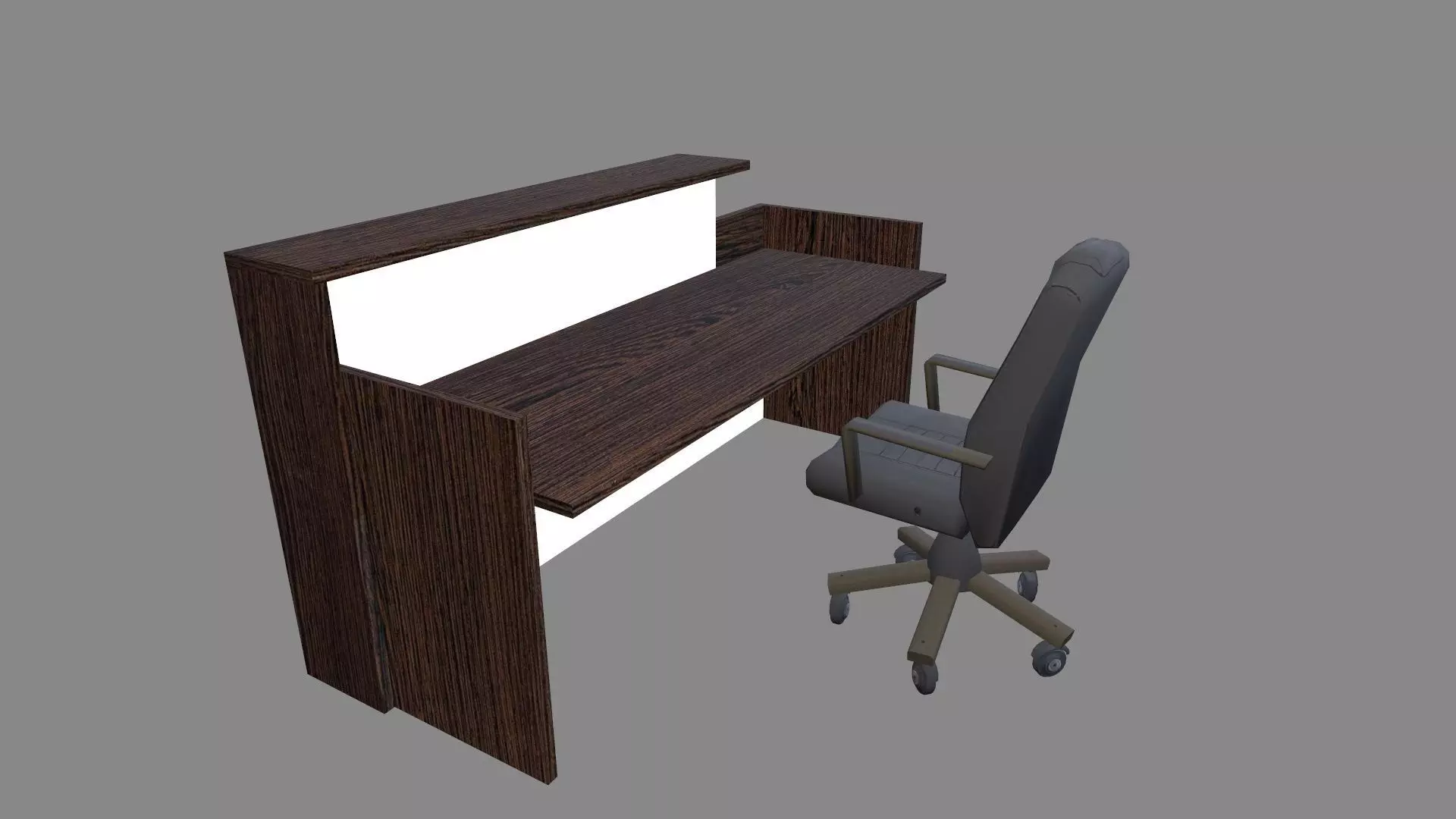 Reception Desk Low-poly 3D model_0