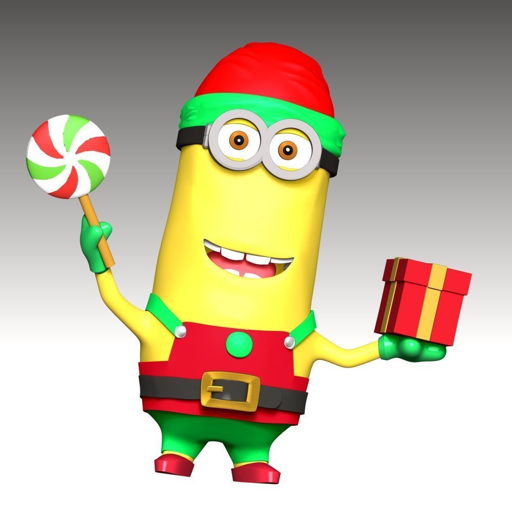 Kevin the Minion - Merry Christmas 3D print model_9