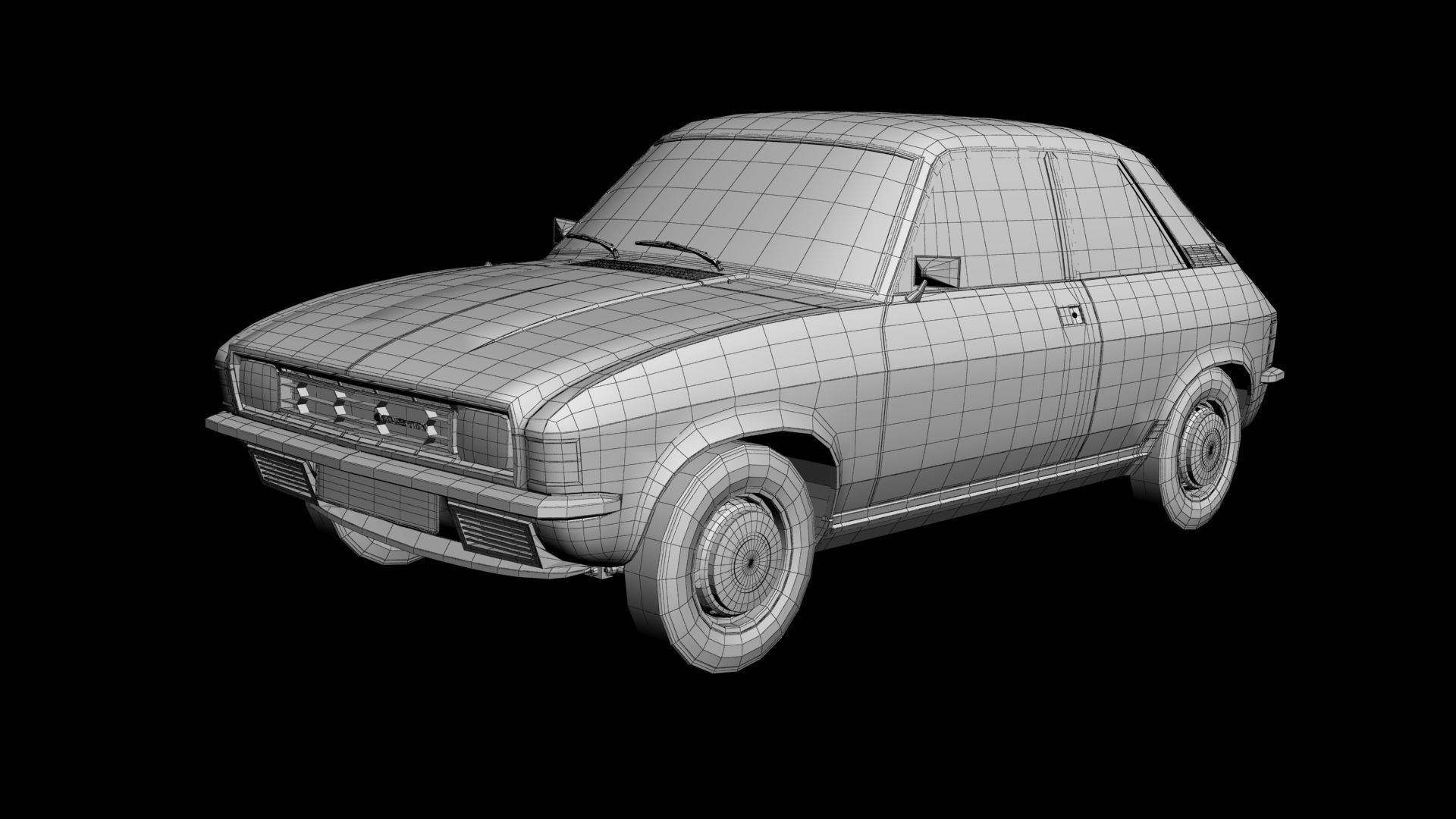 Austin Allegro 2-door 3D model_13