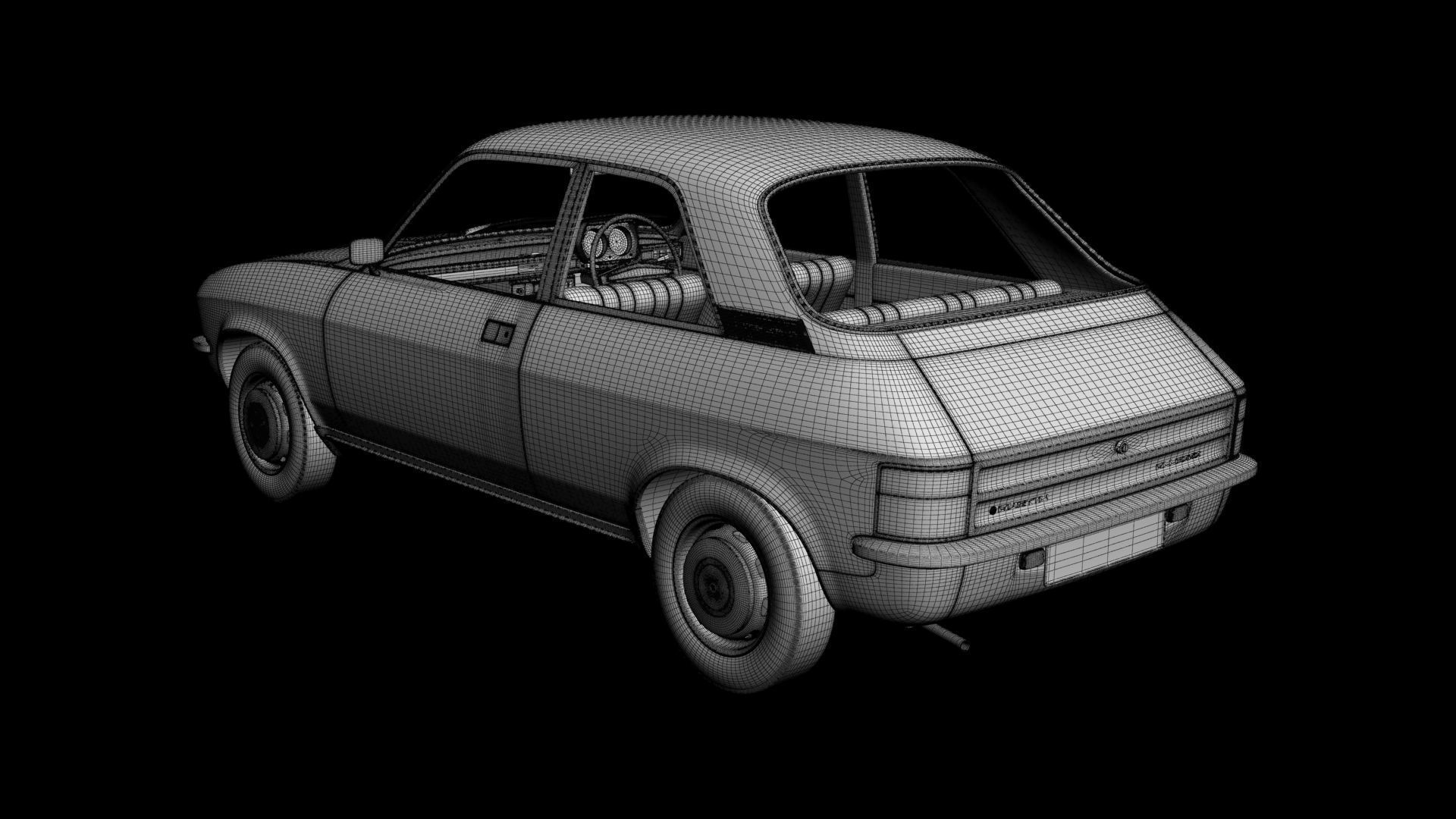 Austin Allegro 2-door 3D model_16