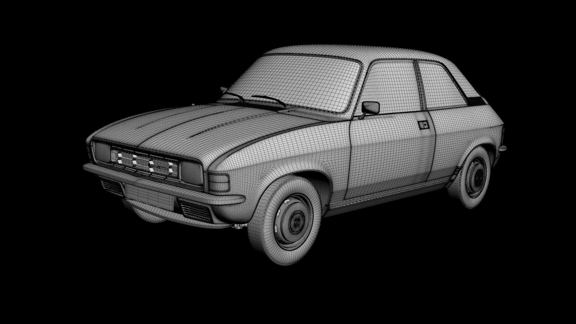 Austin Allegro 2-door 3D model_14