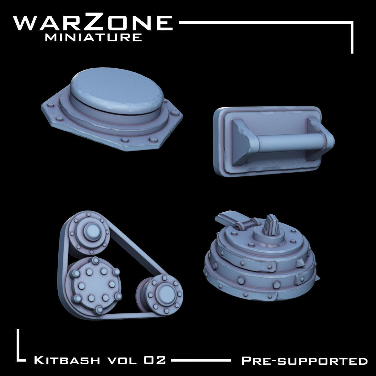 Kitbash Vol02 Ork 40 Unique pieces 3D print model_4