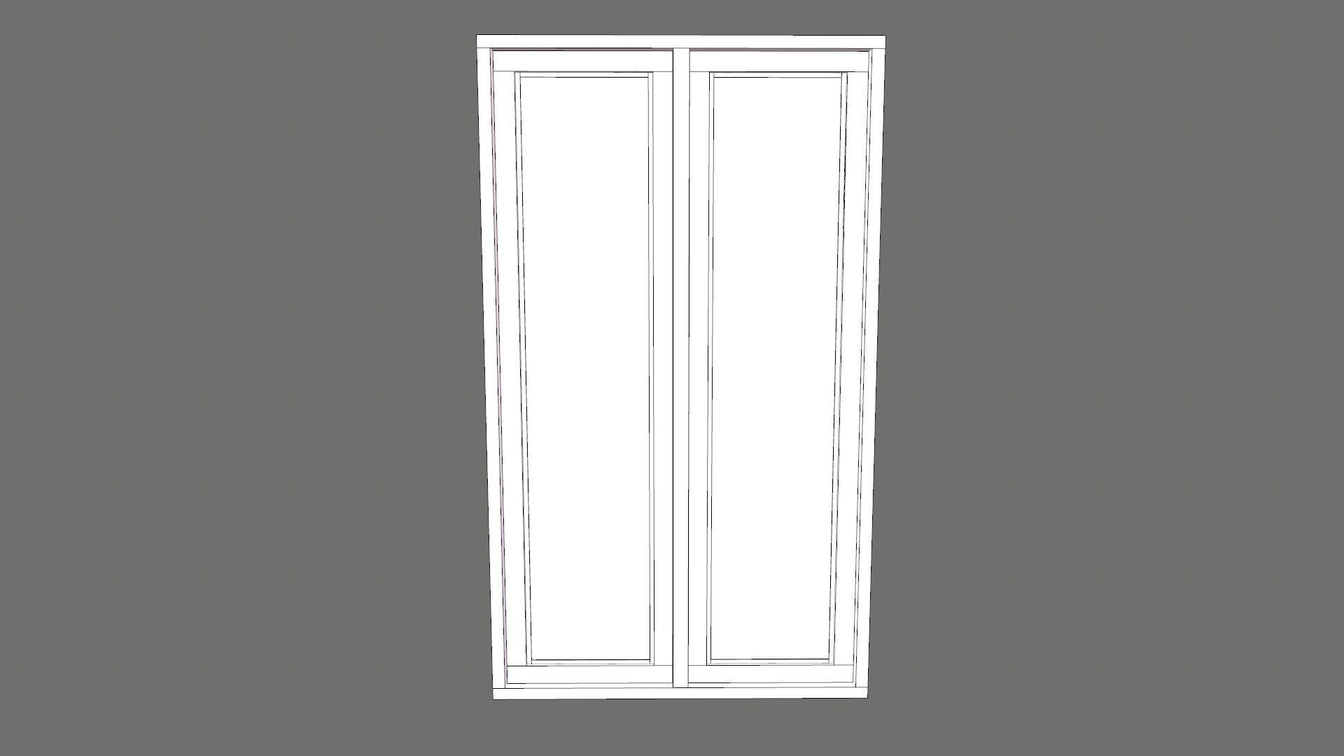 Window Low-poly 3D model_8