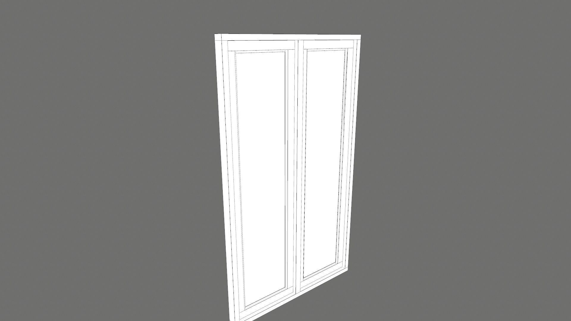 Window Low-poly 3D model_7