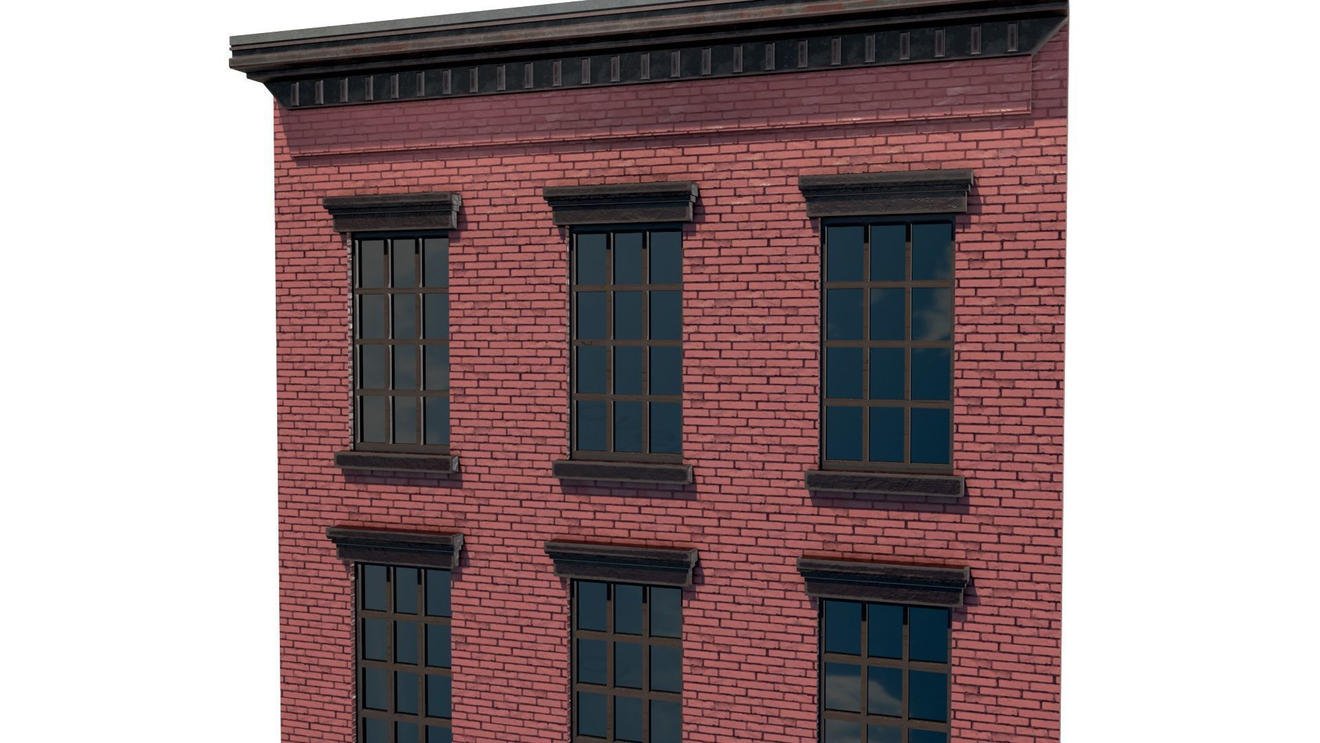LowPoly FACADE 3 Low-poly 3D model_3