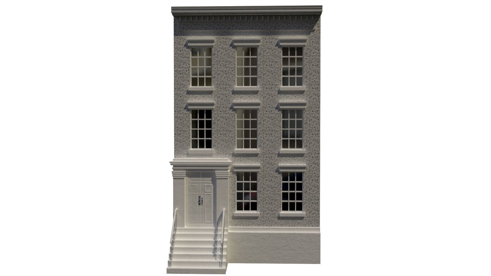 LowPoly FACADE 3 Low-poly 3D model_12