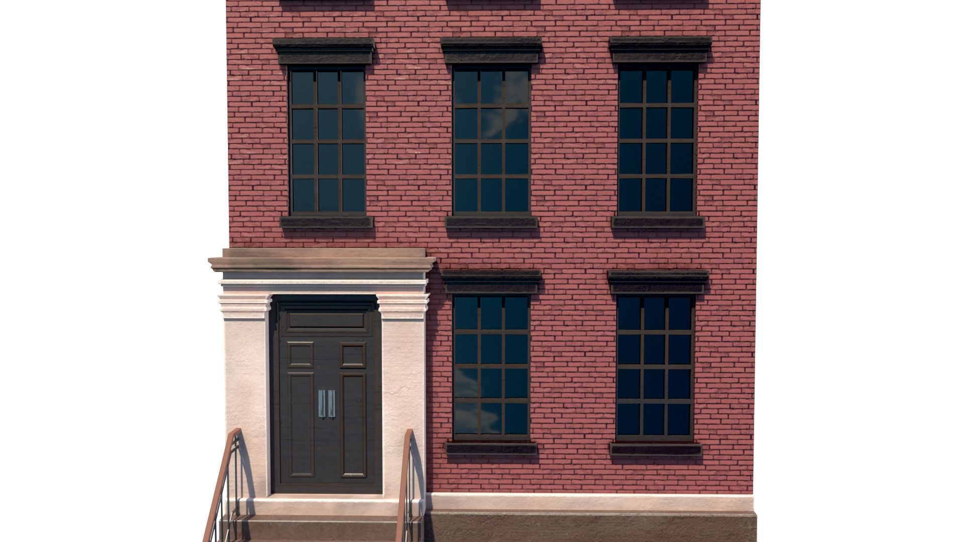 LowPoly FACADE 3 Low-poly 3D model_5
