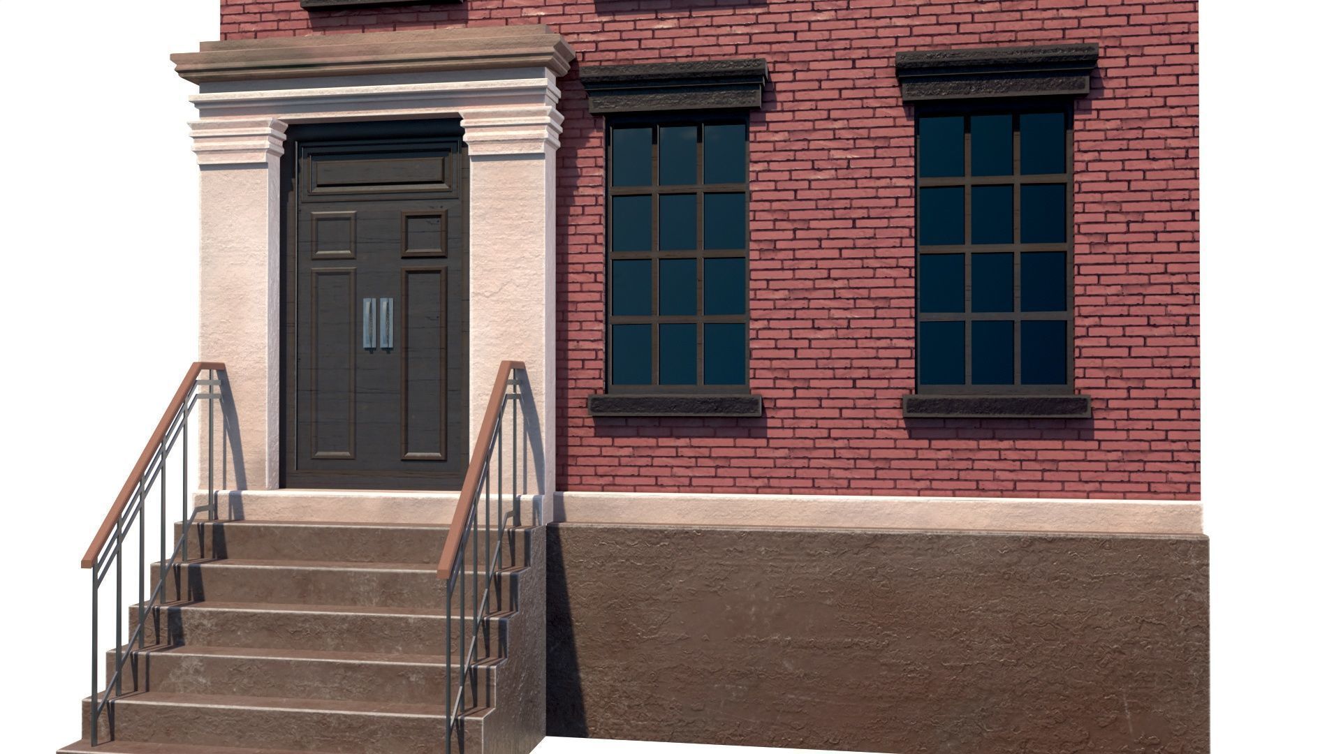 LowPoly FACADE 3 Low-poly 3D model_7