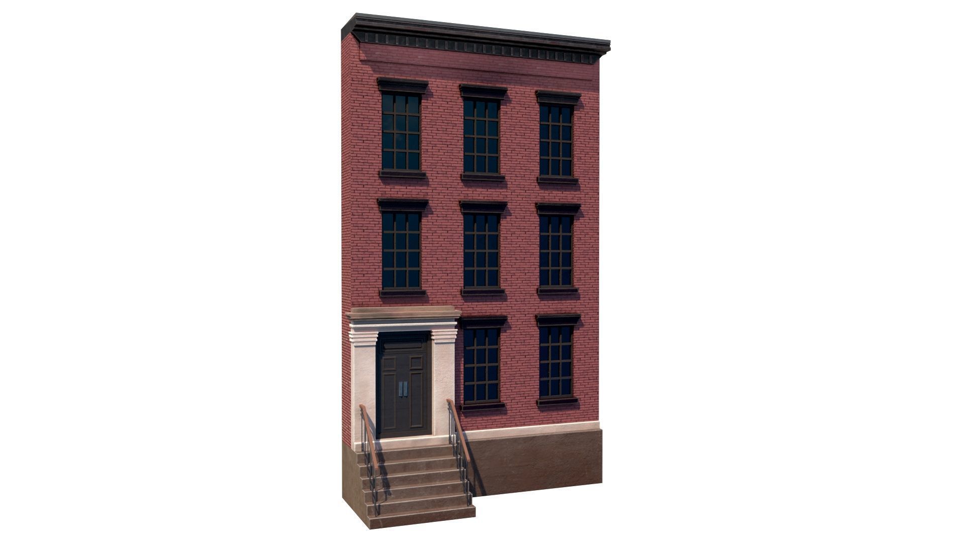 LowPoly FACADE 3 Low-poly 3D model_2