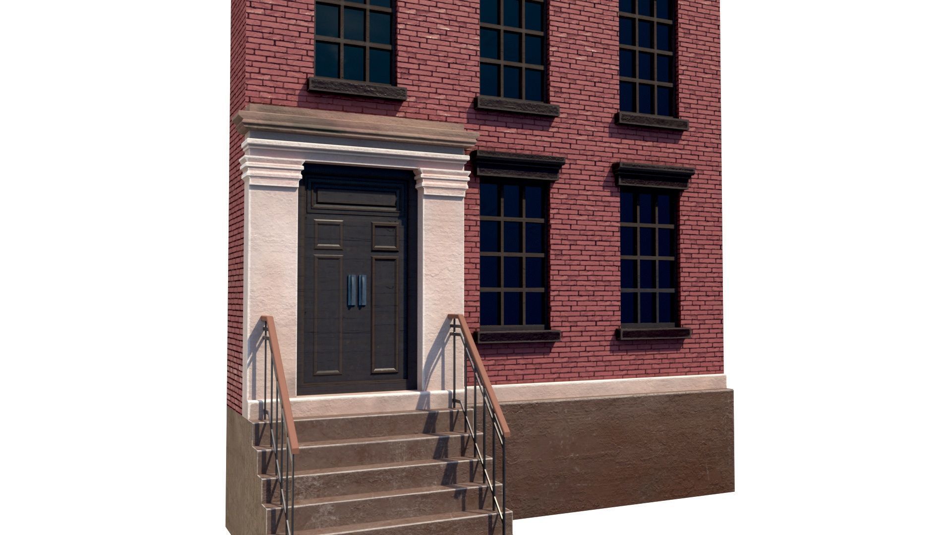 LowPoly FACADE 3 Low-poly 3D model_9