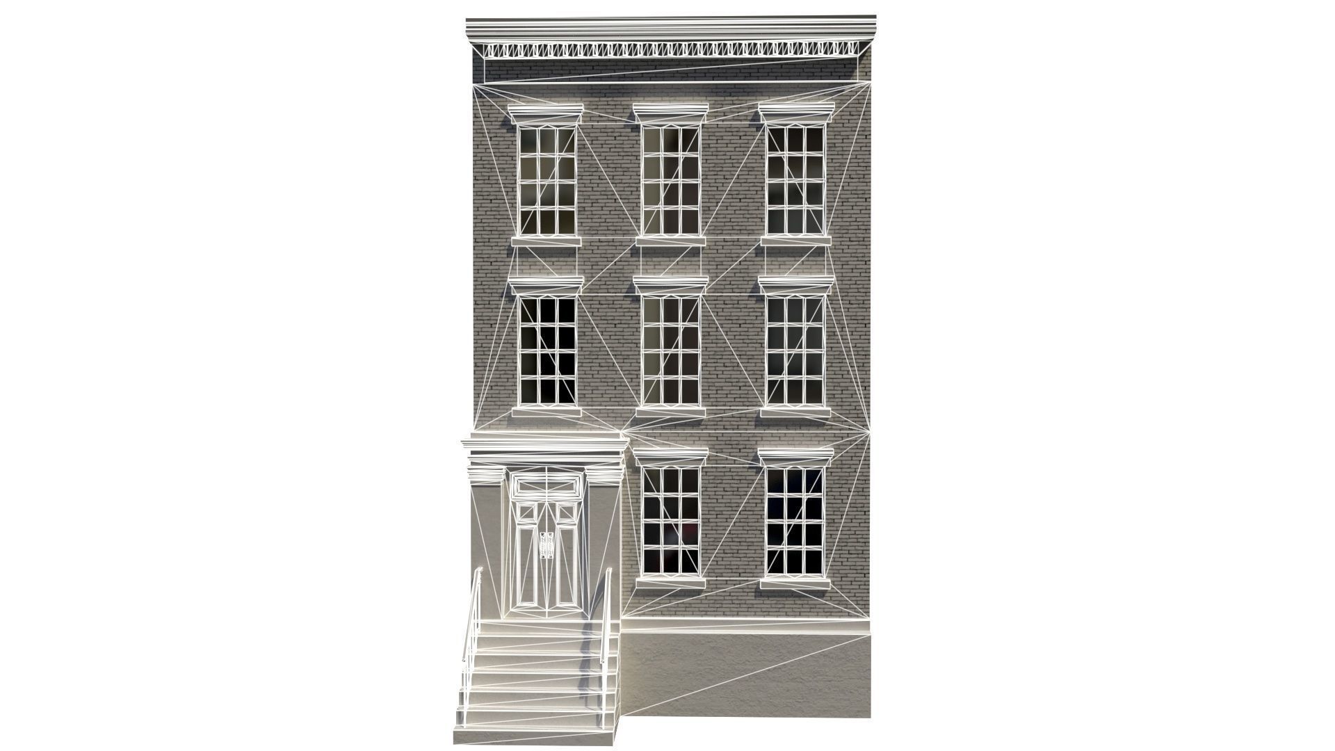 LowPoly FACADE 3 Low-poly 3D model_13