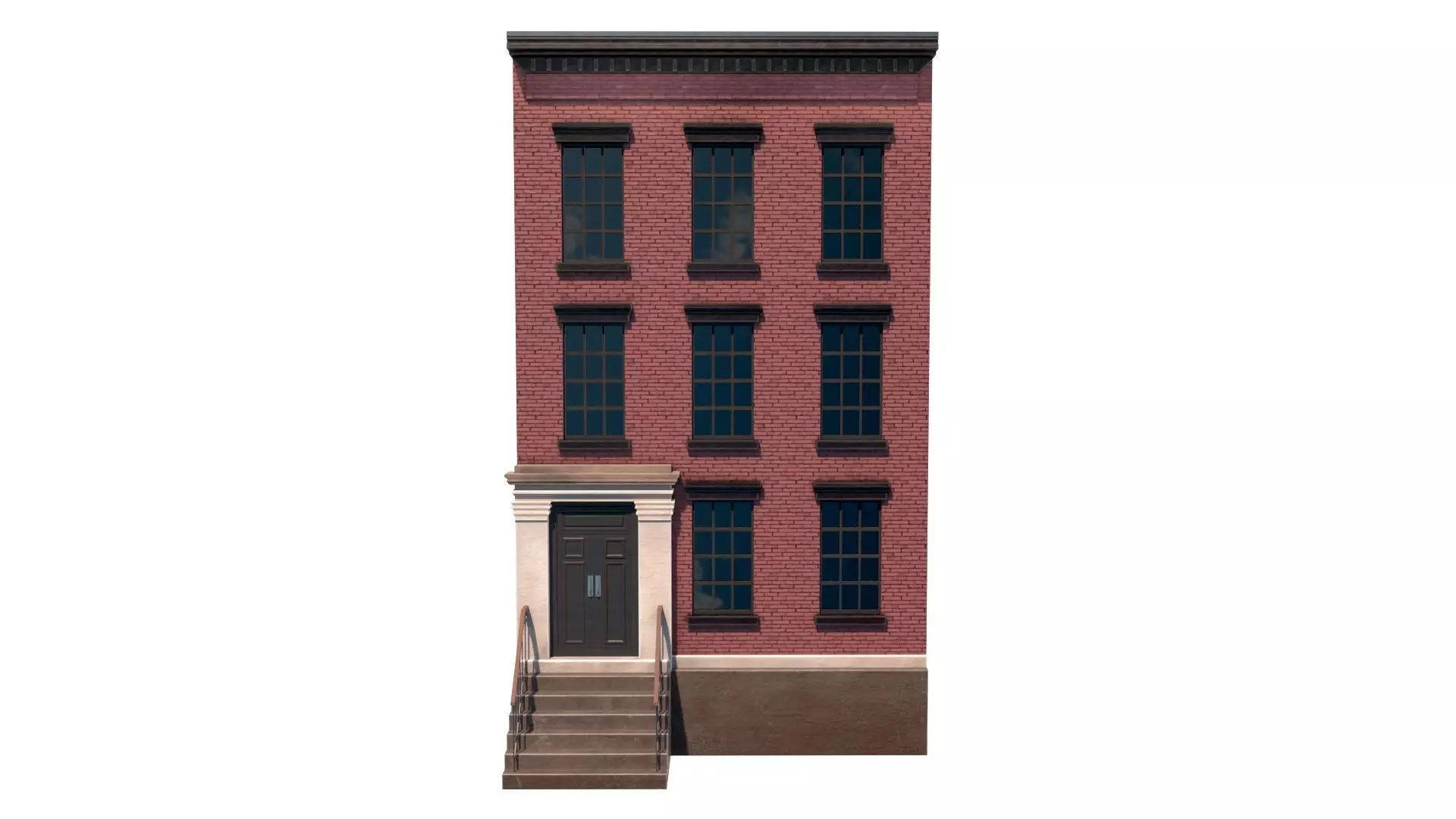 LowPoly FACADE 3 Low-poly 3D model_0