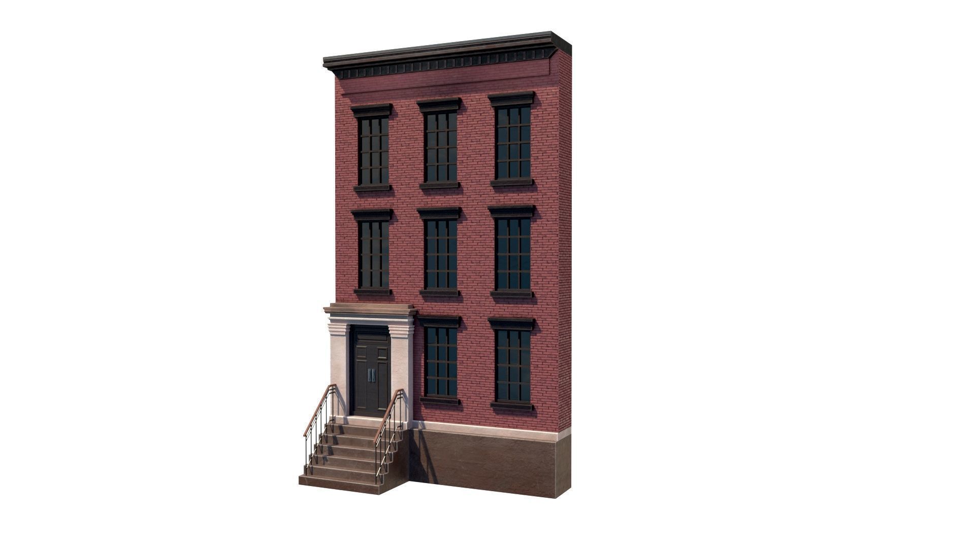 LowPoly FACADE 3 Low-poly 3D model_10