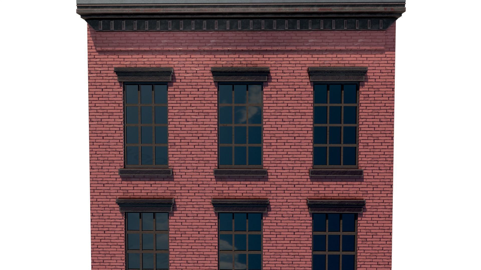 LowPoly FACADE 3 Low-poly 3D model_4