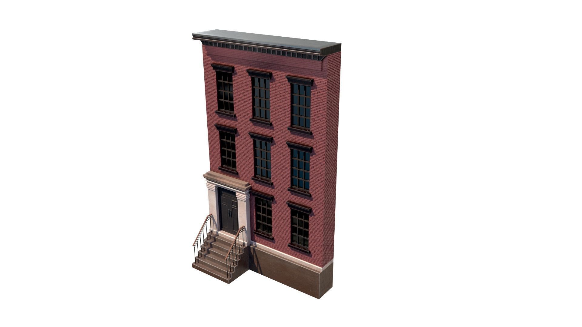 LowPoly FACADE 3 Low-poly 3D model_11