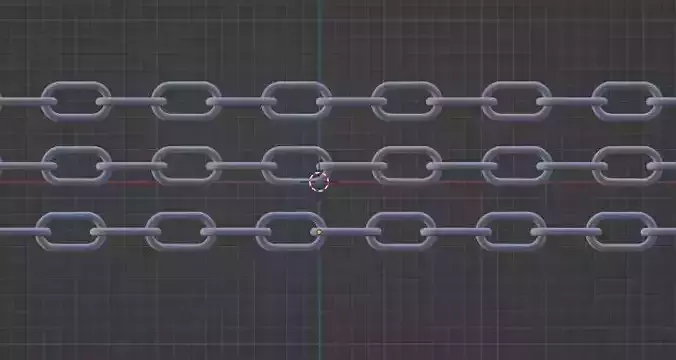 Chain link faceted 3D print model