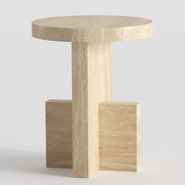 8670 marble side table  3D model_0