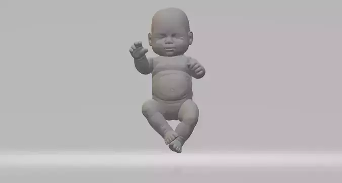 New Born Baby Girl 3D print model