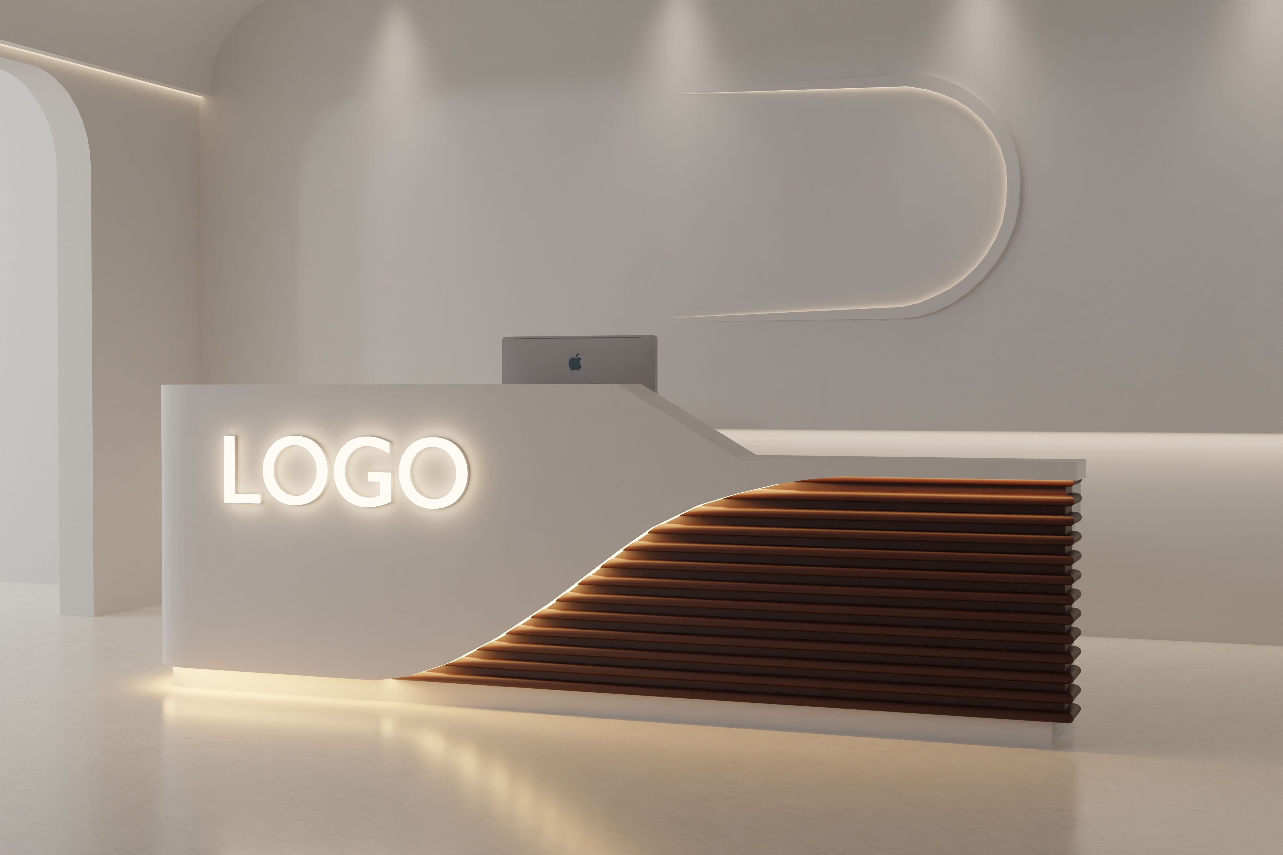 Reception Table 3D model_2