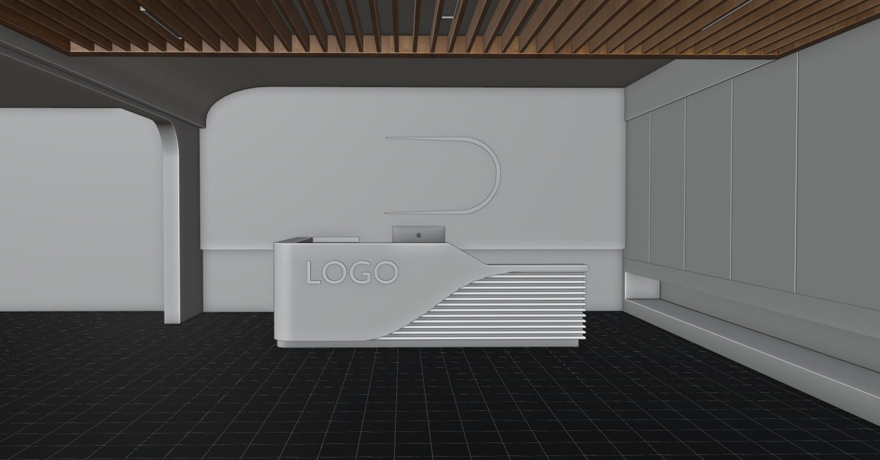 Reception Table 3D model_5