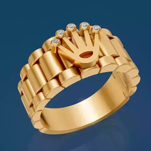 Lux  ring  printable gold jewelry printable 3D model