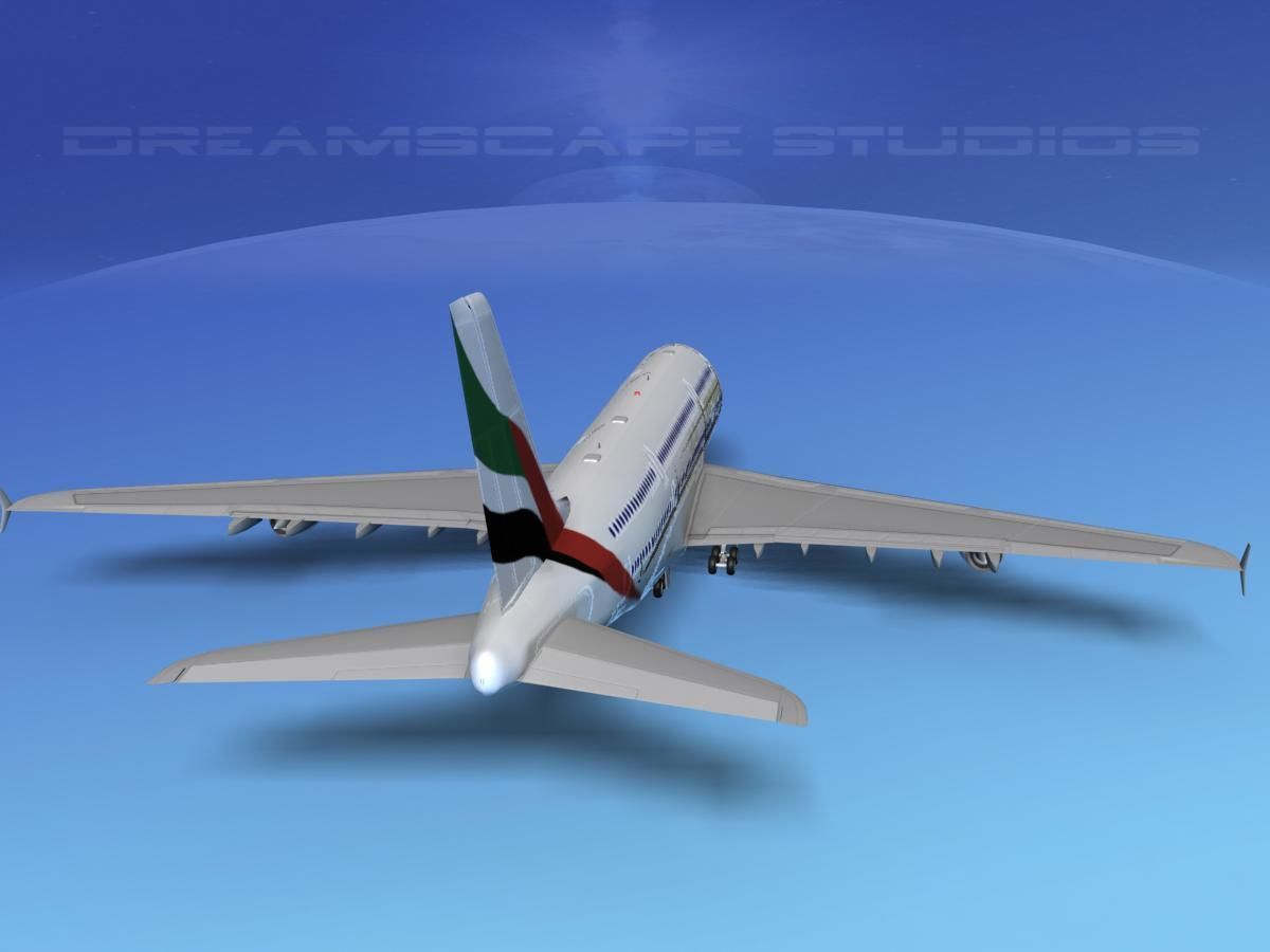 Airbus A380-800 Emirates 3D model_6