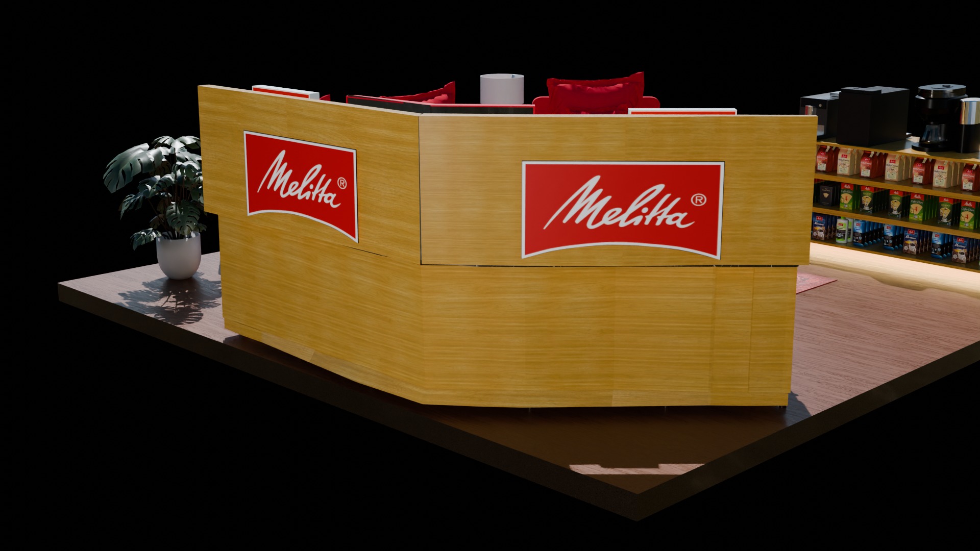 Coffee stand  3D model_4