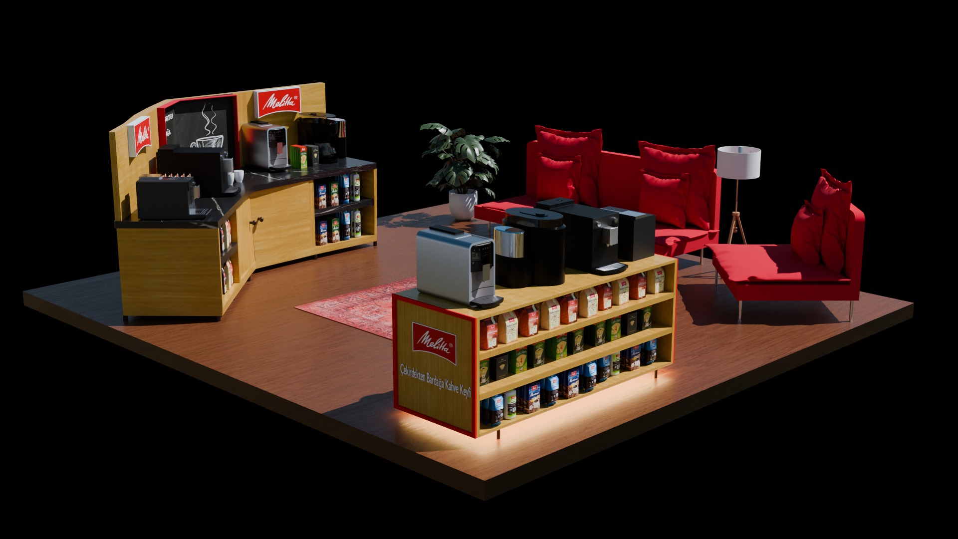 Coffee stand  3D model_2