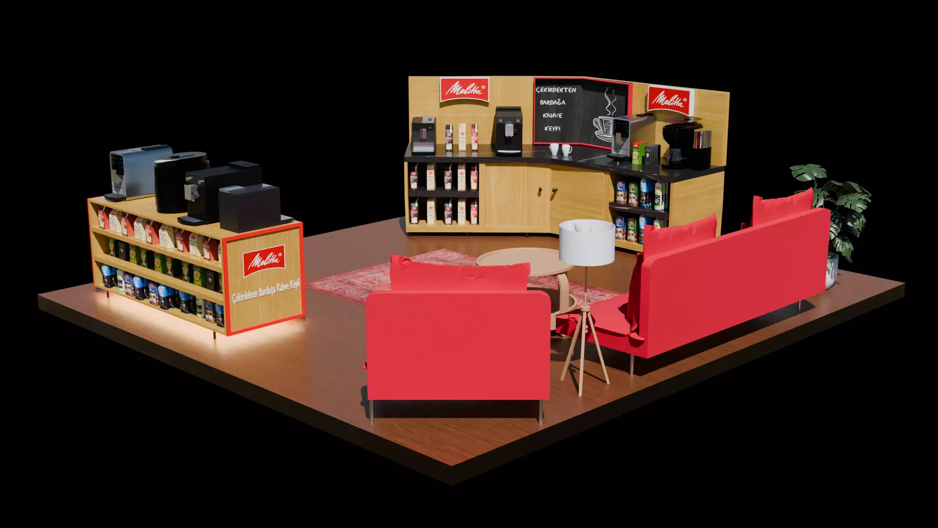 Coffee stand  3D model_0