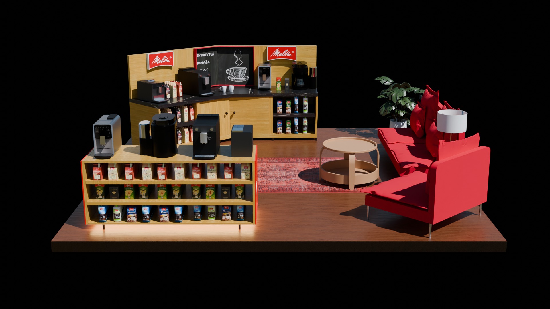 Coffee stand  3D model_1