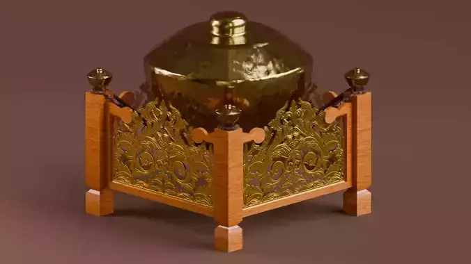 Traditional Instruments - Kenong Low-poly 3D model
