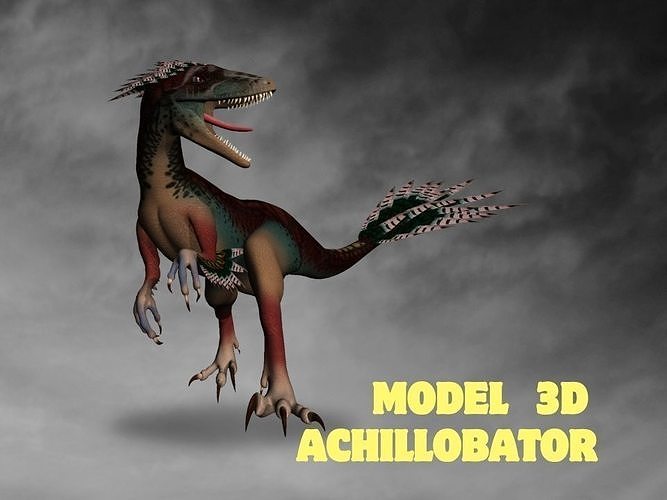 Achillobator Low-poly 3D model