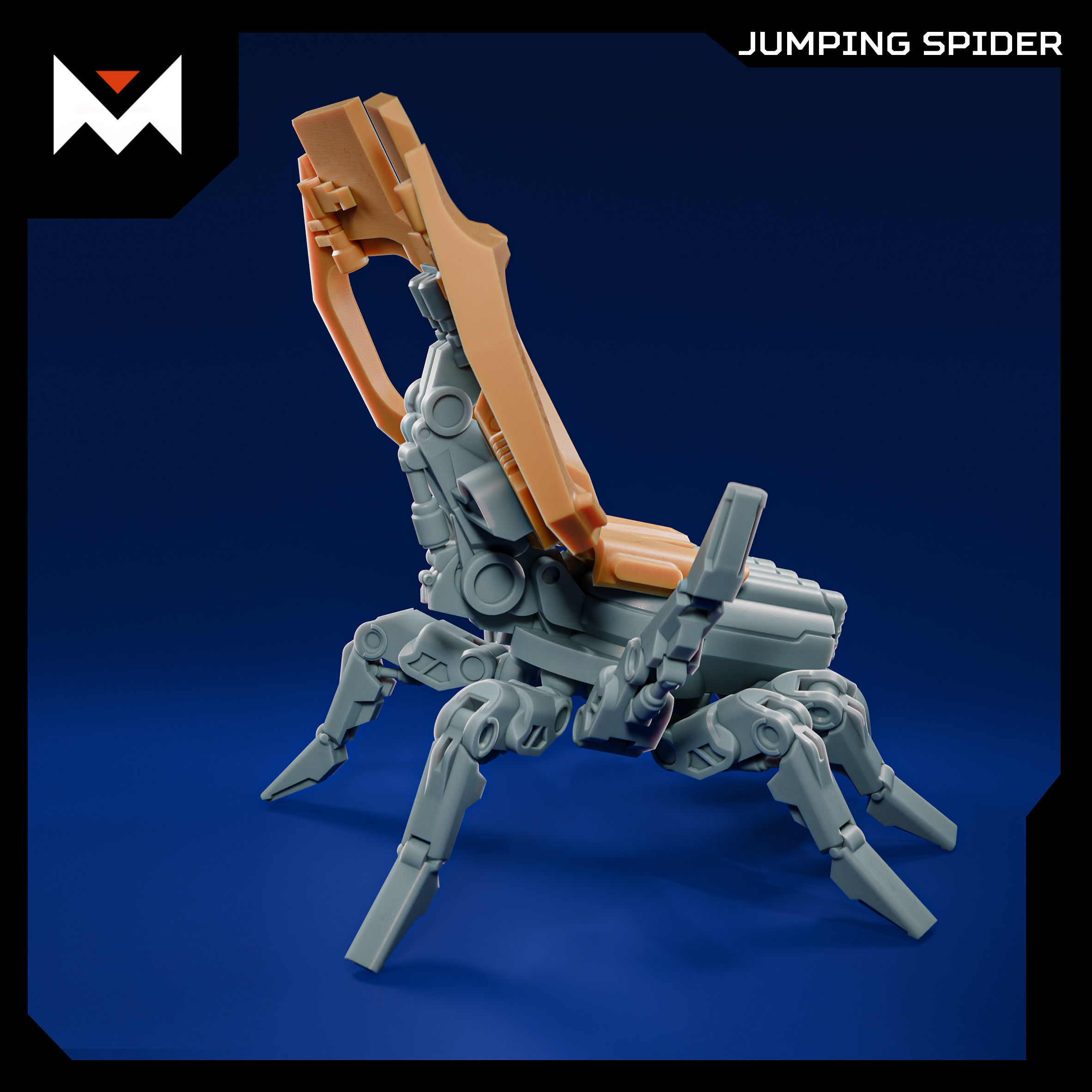 Jumping Spider - Holloween special 3D print model_1