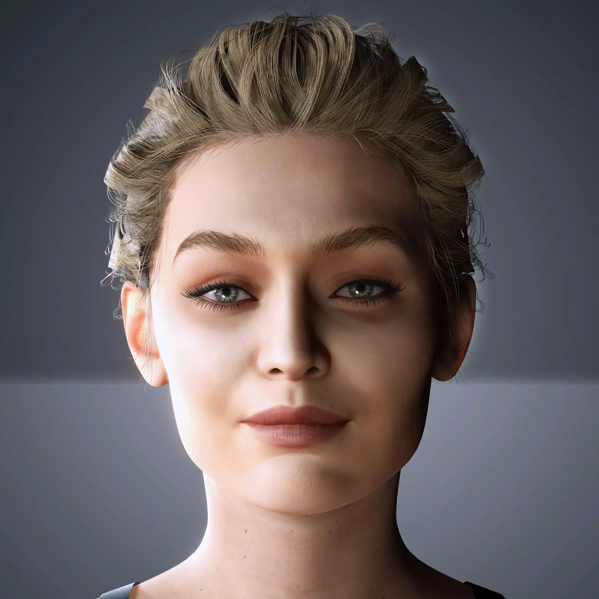 Gigi Hadid Character 3D Model Low-poly 3D model_0