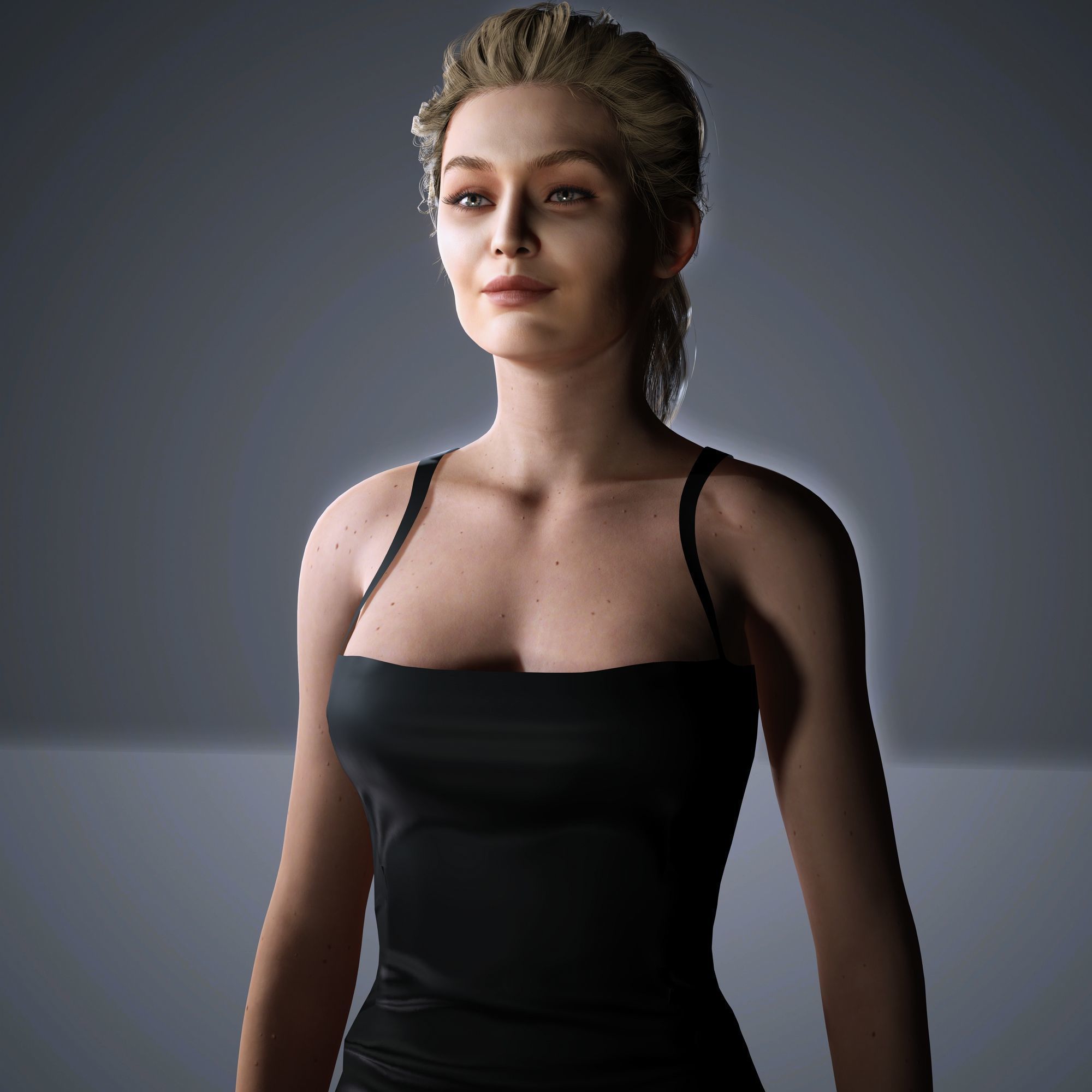 Gigi Hadid Character 3D Model Low-poly 3D model_6