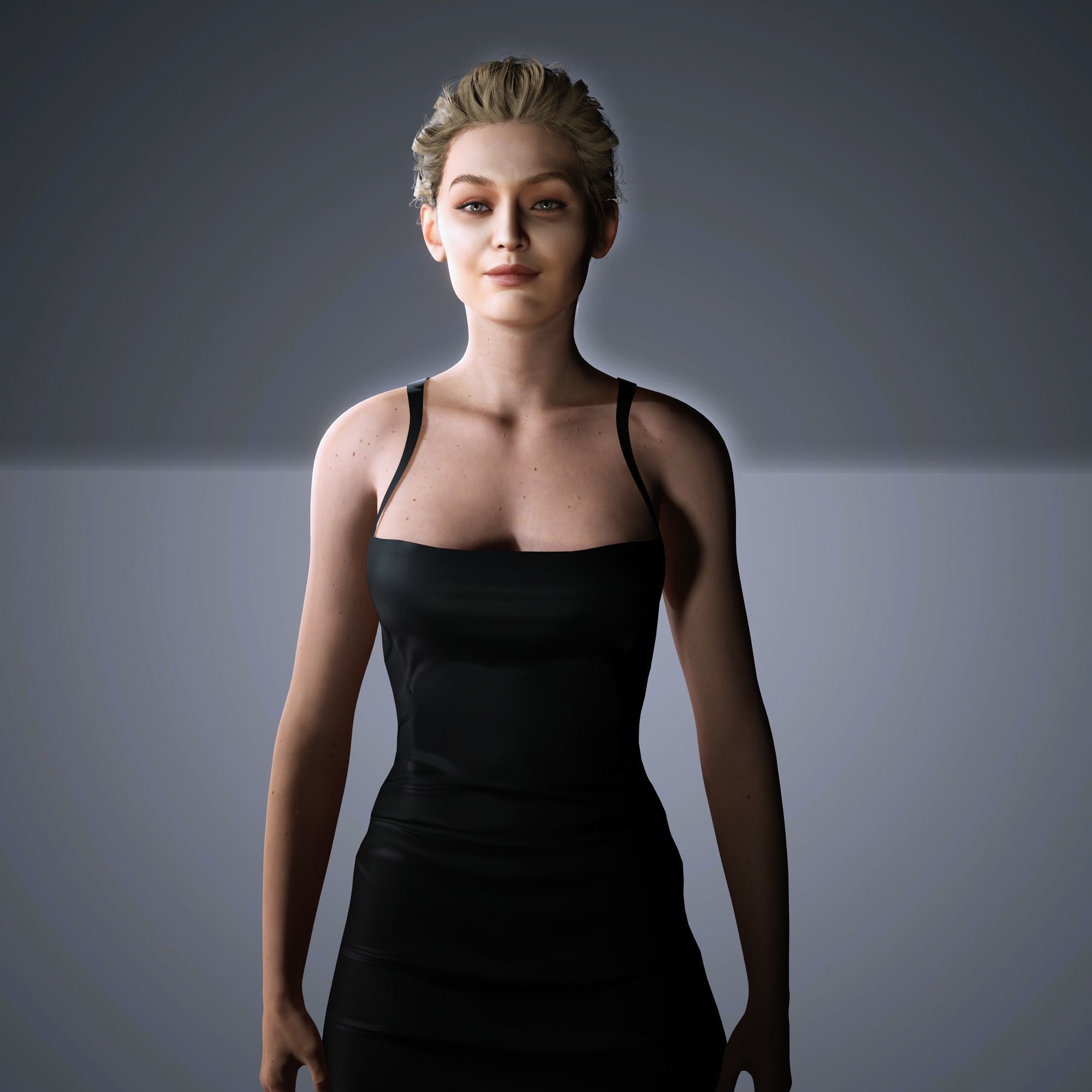 Gigi Hadid Character 3D Model Low-poly 3D model_8