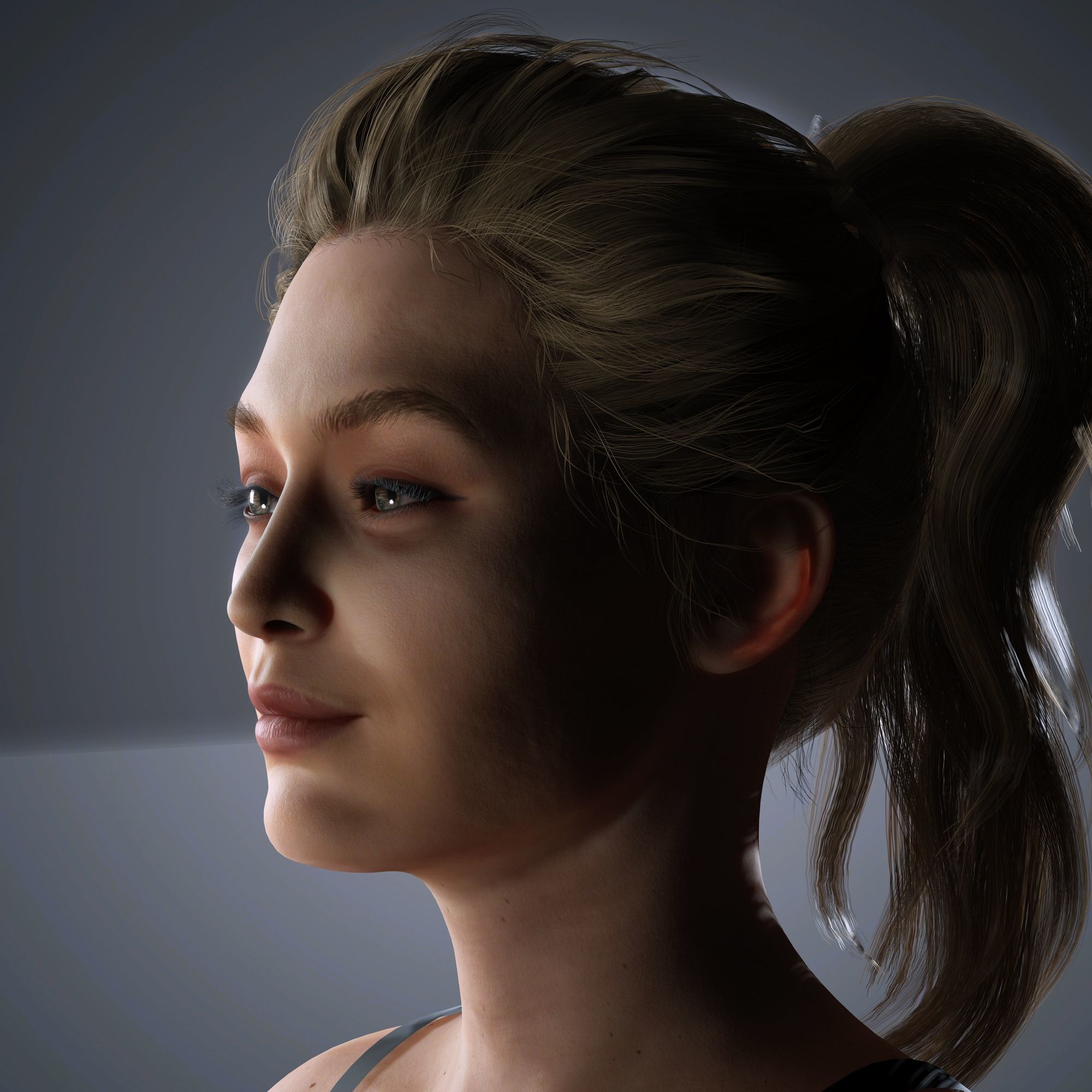 Gigi Hadid Character 3D Model Low-poly 3D model_2