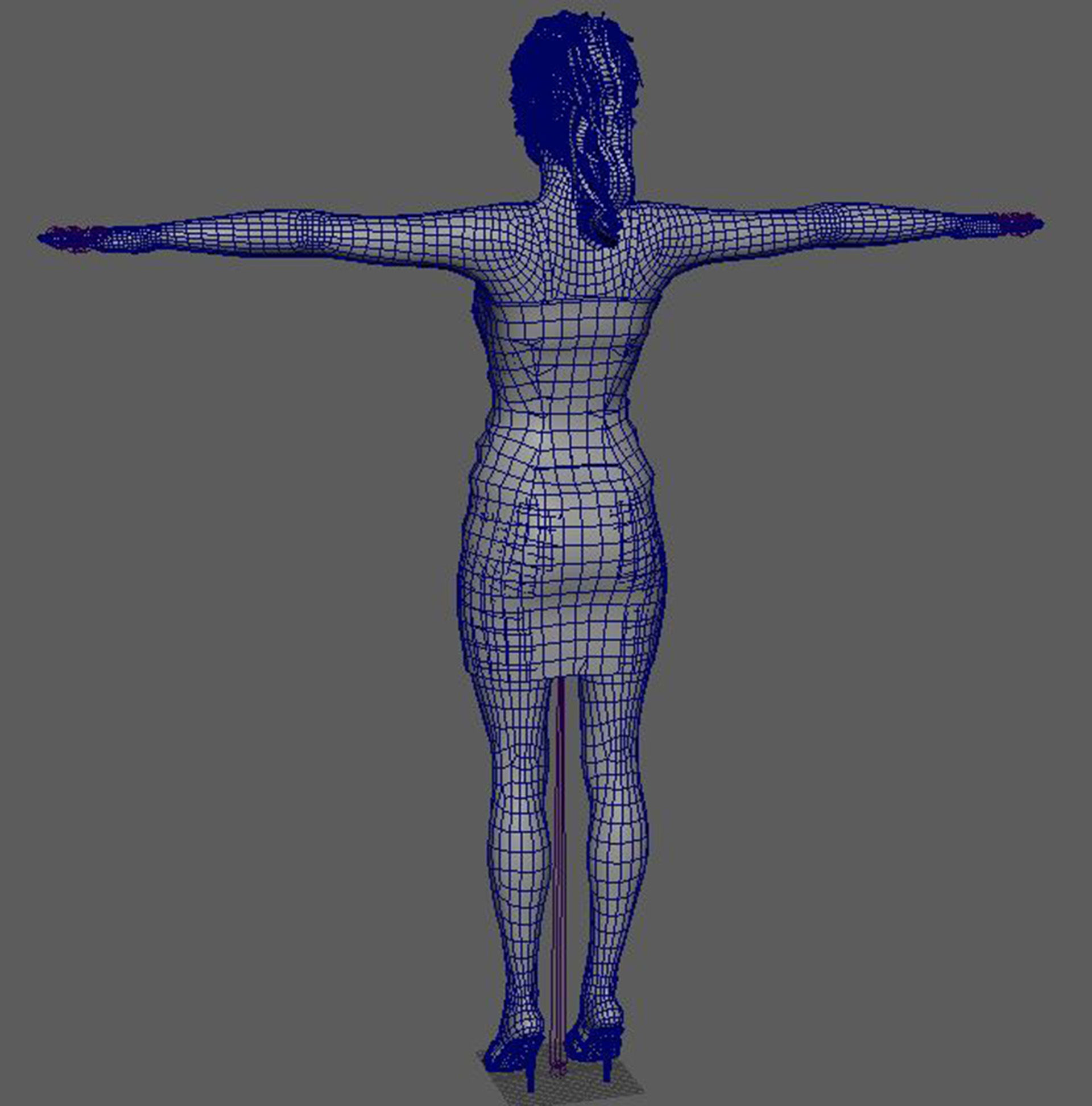 Gigi Hadid Character 3D Model Low-poly 3D model_22