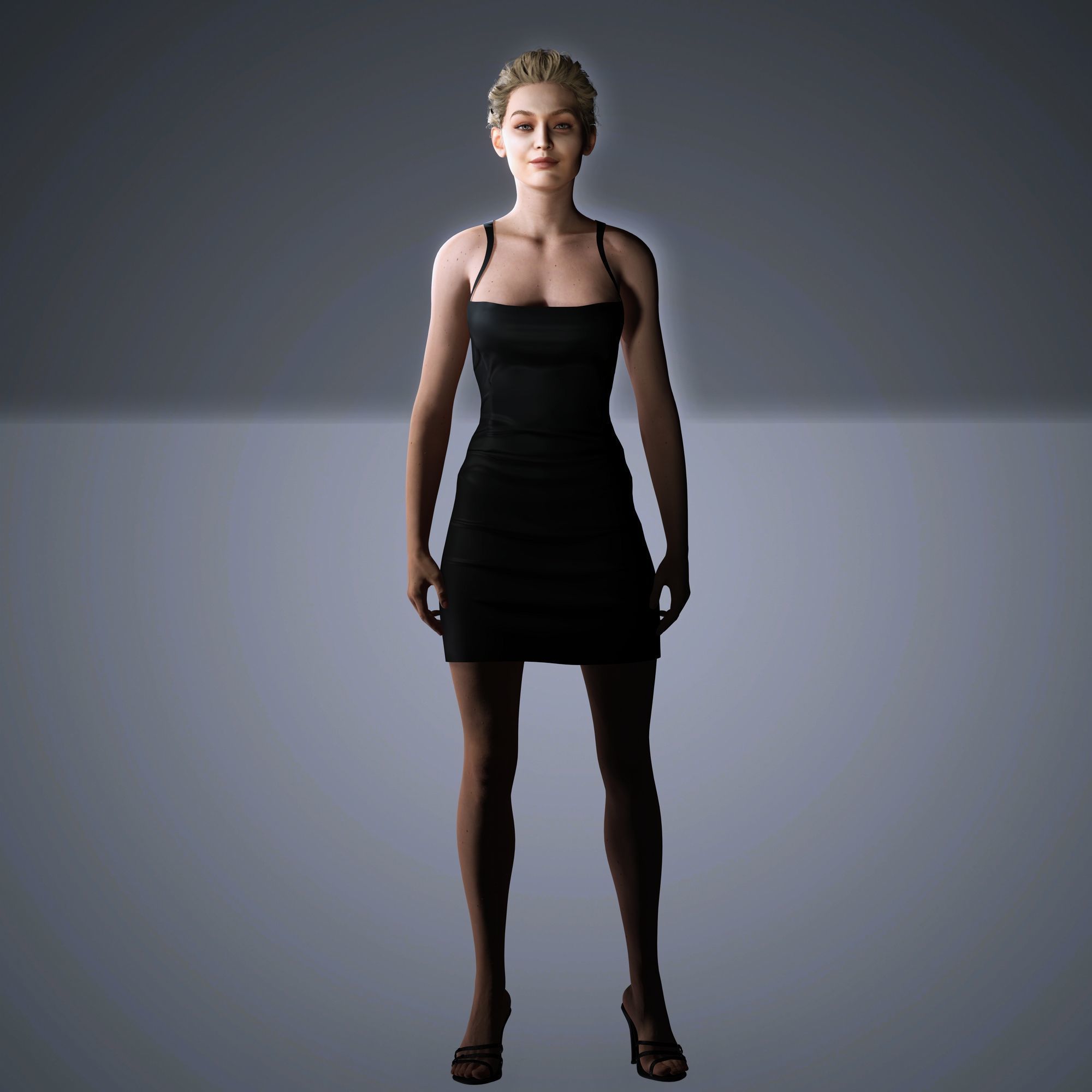 Gigi Hadid Character 3D Model Low-poly 3D model_13