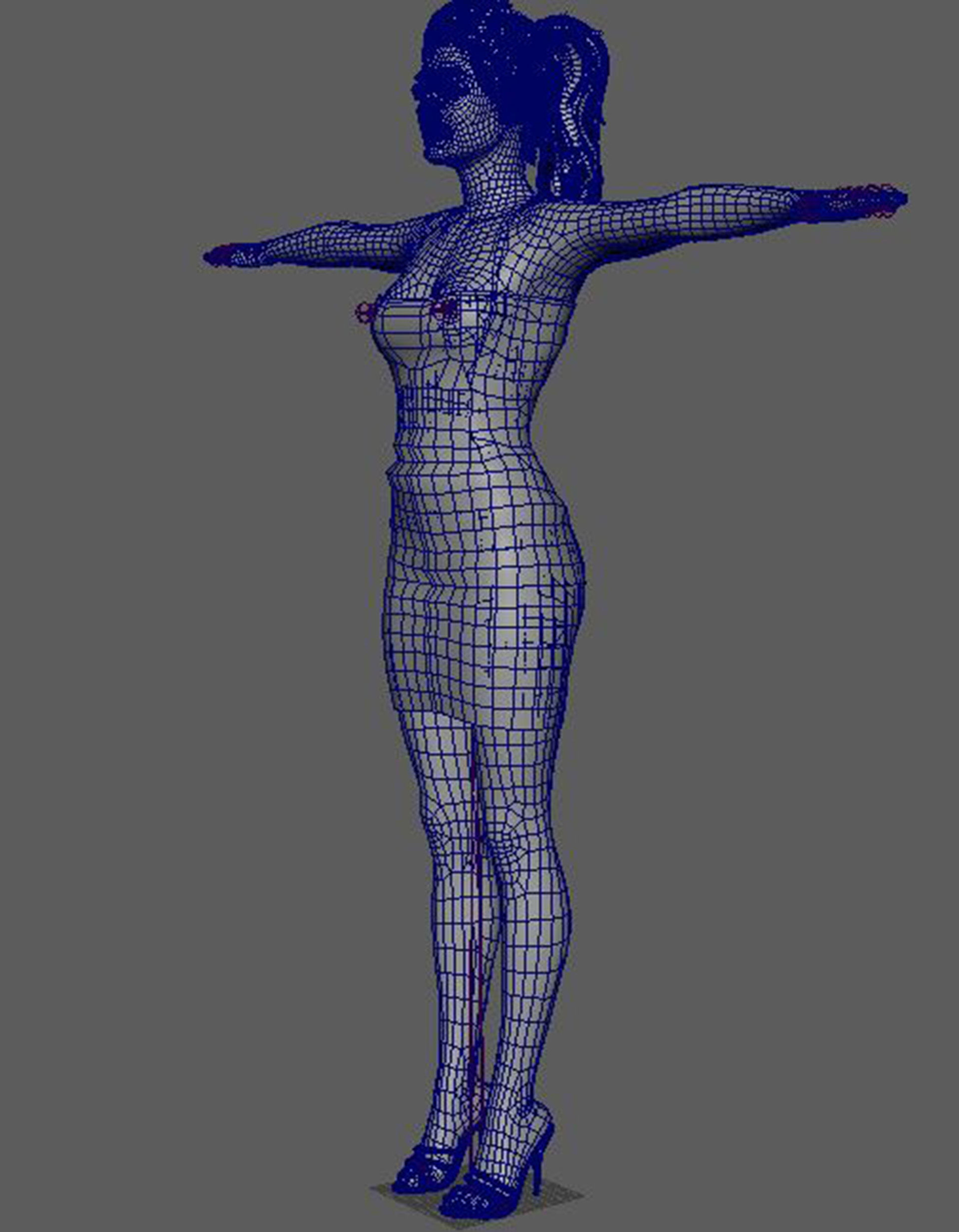 Gigi Hadid Character 3D Model Low-poly 3D model_21