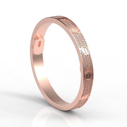 LOVE BRACELET DIAMOND-PAVED 3D print model