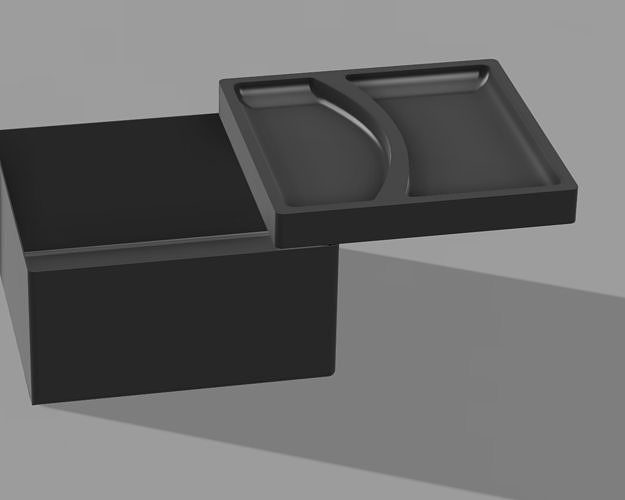 Minimalistic Storage box with lid  3D print model