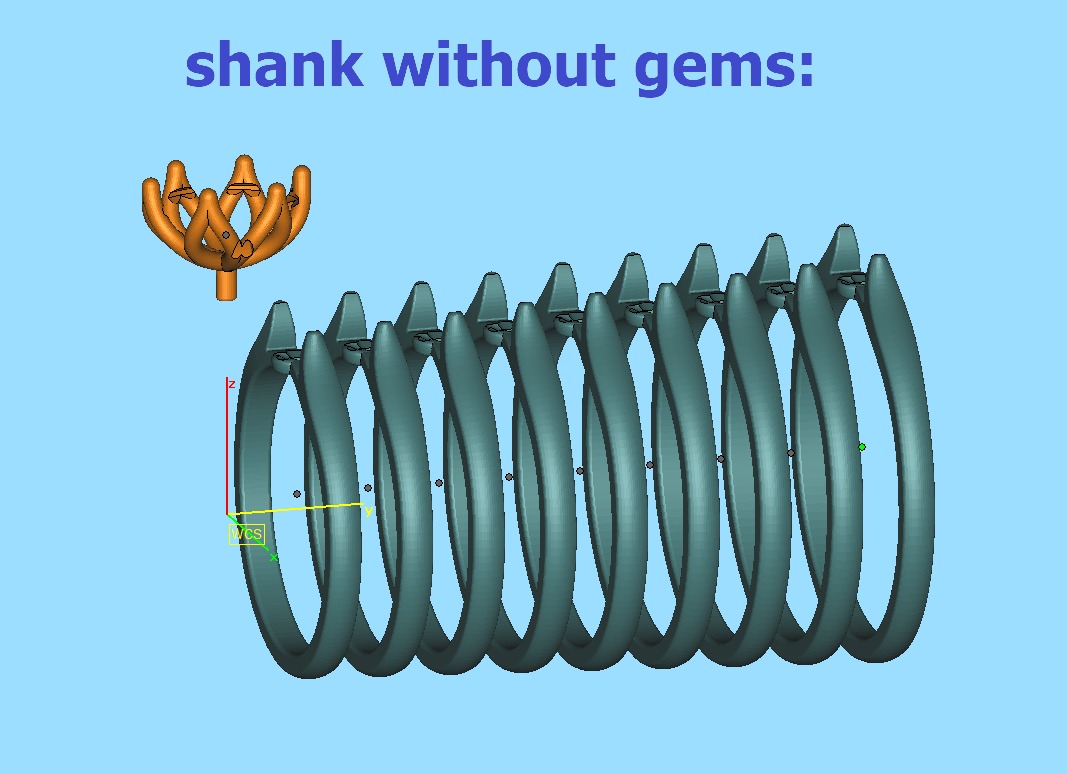 Tulip Head 8x6 Oval Stone Solitaire Engagement Ring 1ct Oval 3D print model_9