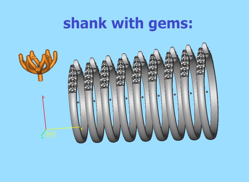 Tulip Head 8x6 Oval Stone Solitaire Engagement Ring 1ct Oval 3D print model_10