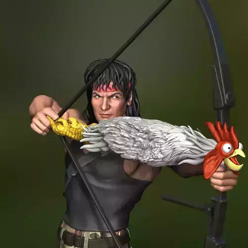 Charlie Sheen Hot Shots 2 Chicken Arrow  3D print model