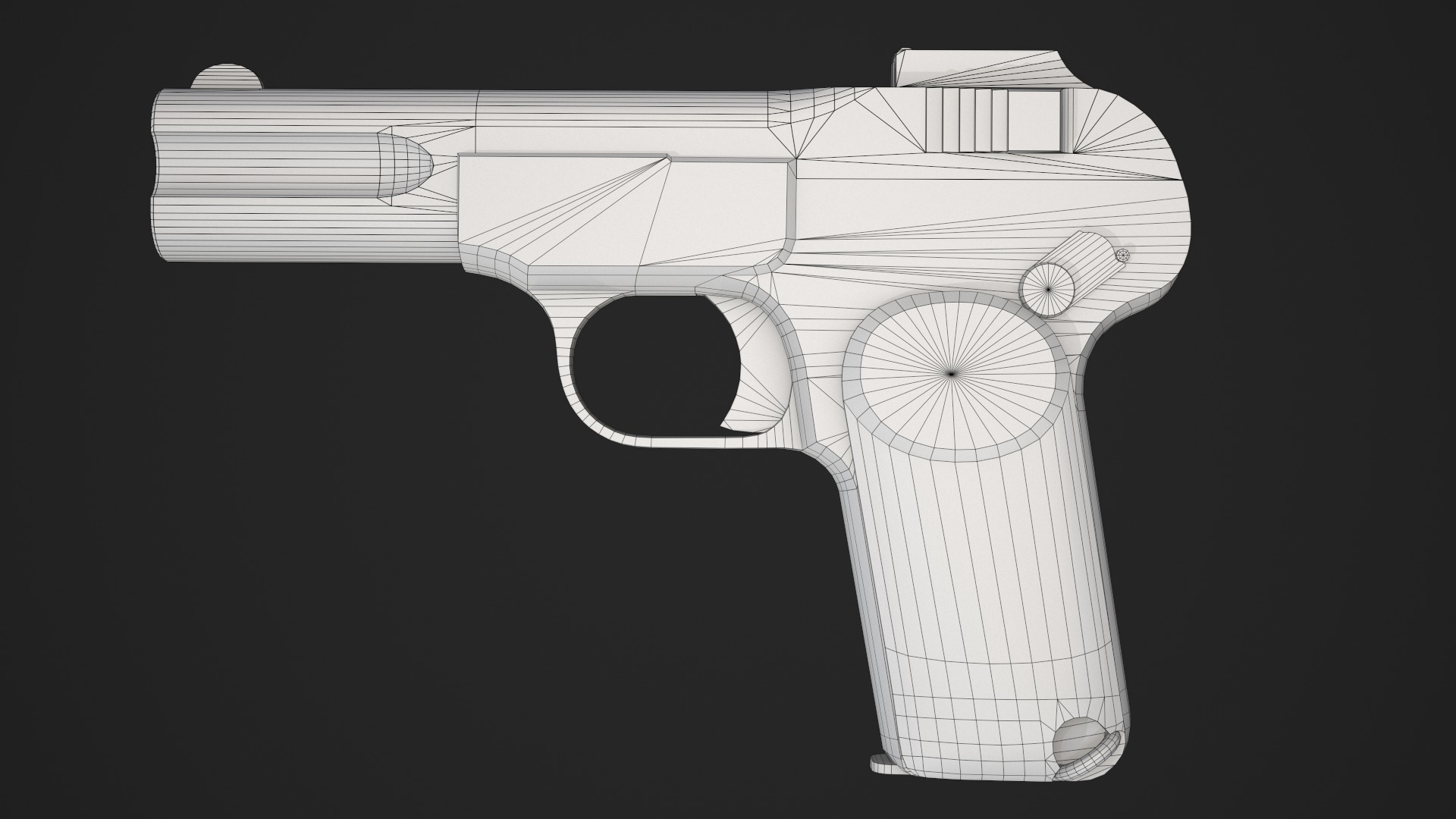 M1900 Browning No 1 Low-poly 3D model_2