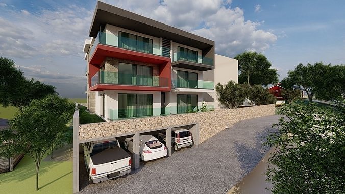Apartment-Flat-sketchup-lumion 3D model